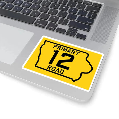 Iowa Primary 12 (Iowa) (Road Sign) STICKER Vinyl Kiss-Cut Decal - The Sticker Space
