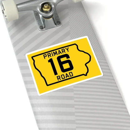 Iowa Primary 16 (Iowa) (Road Sign) STICKER Vinyl Kiss-Cut Decal - The Sticker Space