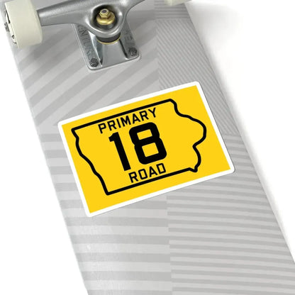 Iowa Primary 18 (Iowa) (Road Sign) STICKER Vinyl Kiss-Cut Decal - The Sticker Space