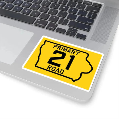 Iowa Primary 21 (Iowa) (Road Sign) STICKER Vinyl Kiss-Cut Decal - The Sticker Space