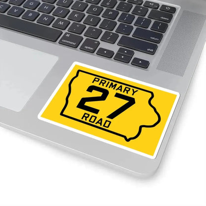 Iowa Primary 27 (Iowa) (Road Sign) STICKER Vinyl Kiss-Cut Decal - The Sticker Space