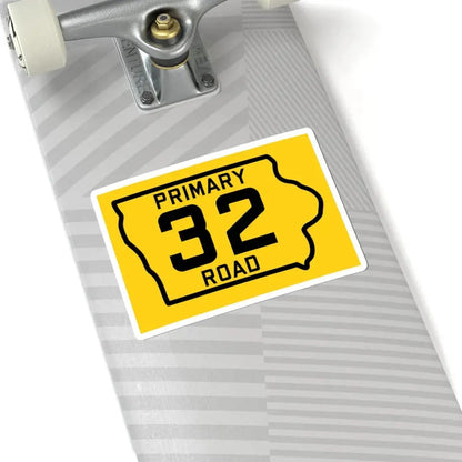 Iowa Primary 32 (Iowa) (Road Sign) STICKER Vinyl Kiss-Cut Decal - The Sticker Space