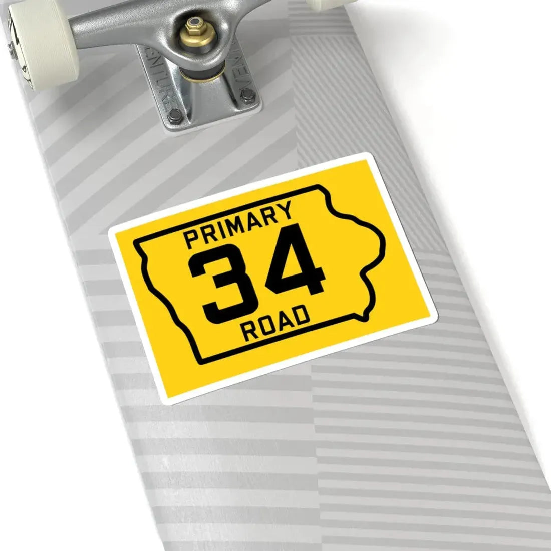 Iowa Primary 34 (Iowa) (Road Sign) STICKER Vinyl Kiss-Cut Decal - The Sticker Space
