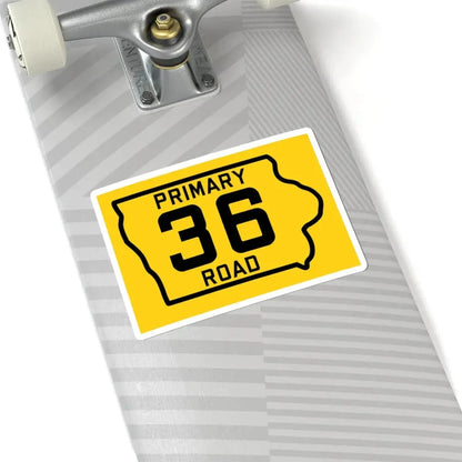 Iowa Primary 36 (Iowa) (Road Sign) STICKER Vinyl Kiss-Cut Decal - The Sticker Space