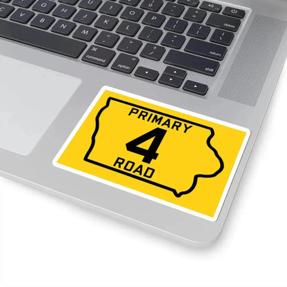 Iowa Primary 4 (Iowa) (Road Sign) STICKER Vinyl Kiss-Cut Decal - The Sticker Space