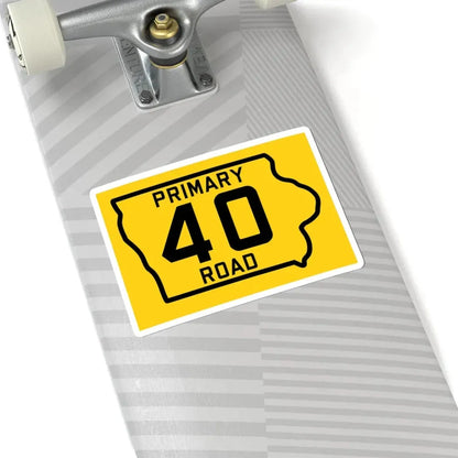 Iowa Primary 40 (Iowa) (Road Sign) STICKER Vinyl Kiss-Cut Decal - The Sticker Space