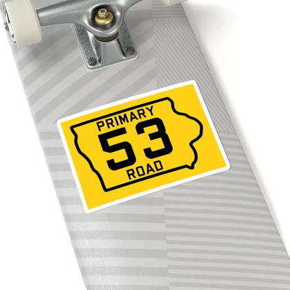 Iowa Primary 53 (Iowa) (Road Sign) STICKER Vinyl Kiss-Cut Decal - The Sticker Space