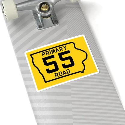 Iowa Primary 55 (Iowa) (Road Sign) STICKER Vinyl Kiss-Cut Decal - The Sticker Space