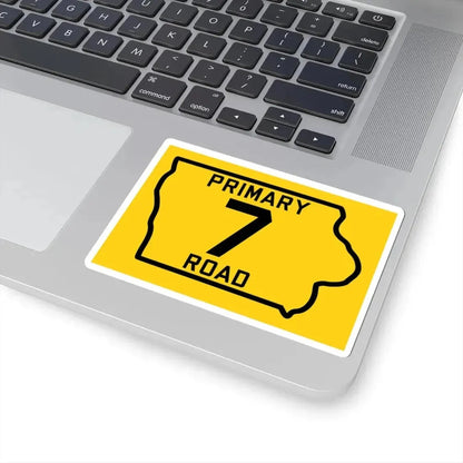 Iowa Primary 7 (Iowa) (Road Sign) STICKER Vinyl Kiss-Cut Decal - The Sticker Space