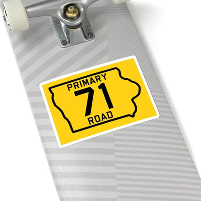 Iowa Primary 71 (Iowa) (Road Sign) STICKER Vinyl Kiss-Cut Decal - The Sticker Space