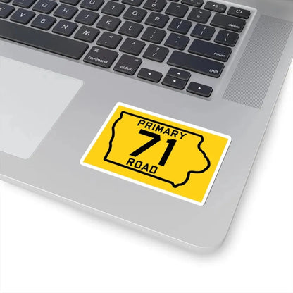 Iowa Primary 71 (Iowa) (Road Sign) STICKER Vinyl Kiss-Cut Decal - The Sticker Space