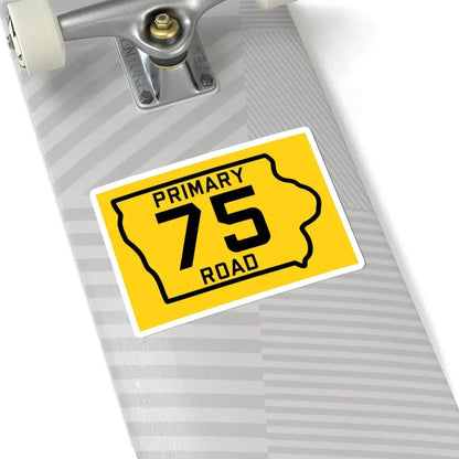 Iowa Primary 75 (Iowa) (Road Sign) STICKER Vinyl Kiss-Cut Decal - The Sticker Space