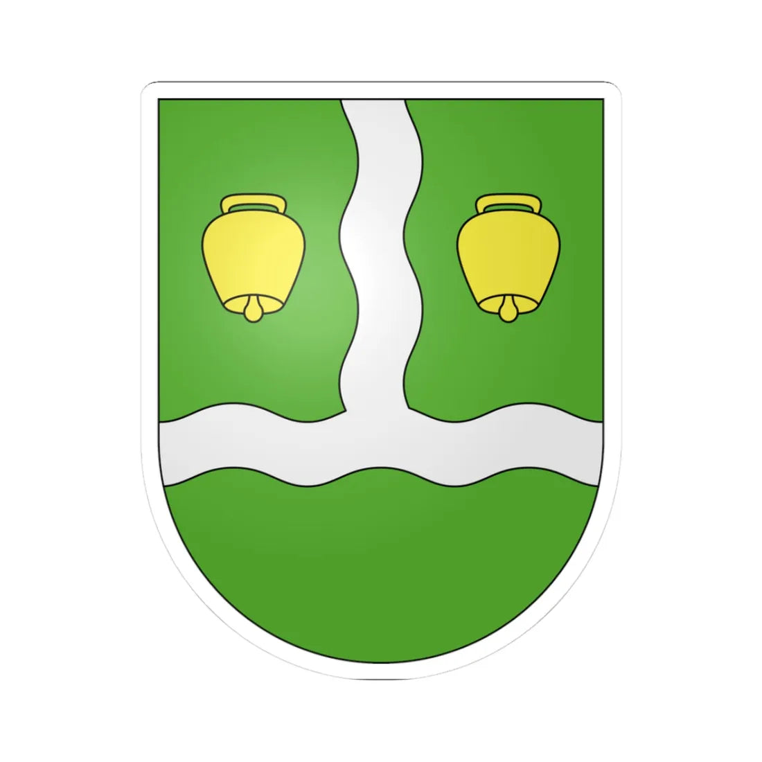 Iragna-coat of arms (Switzerland) (Coat of Arms) STICKER Vinyl Kiss-Cut Decal 3 Inch White - The Sticker Space