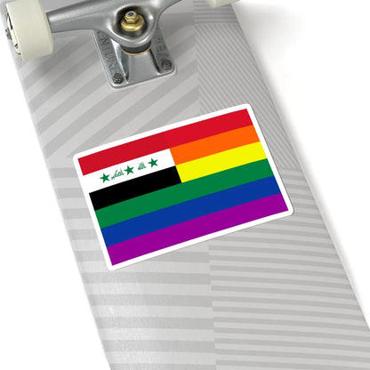 Iraq Rainbow Flag 2004-2008 (Iraq) STICKER Vinyl Kiss-Cut Decal - The Sticker Space