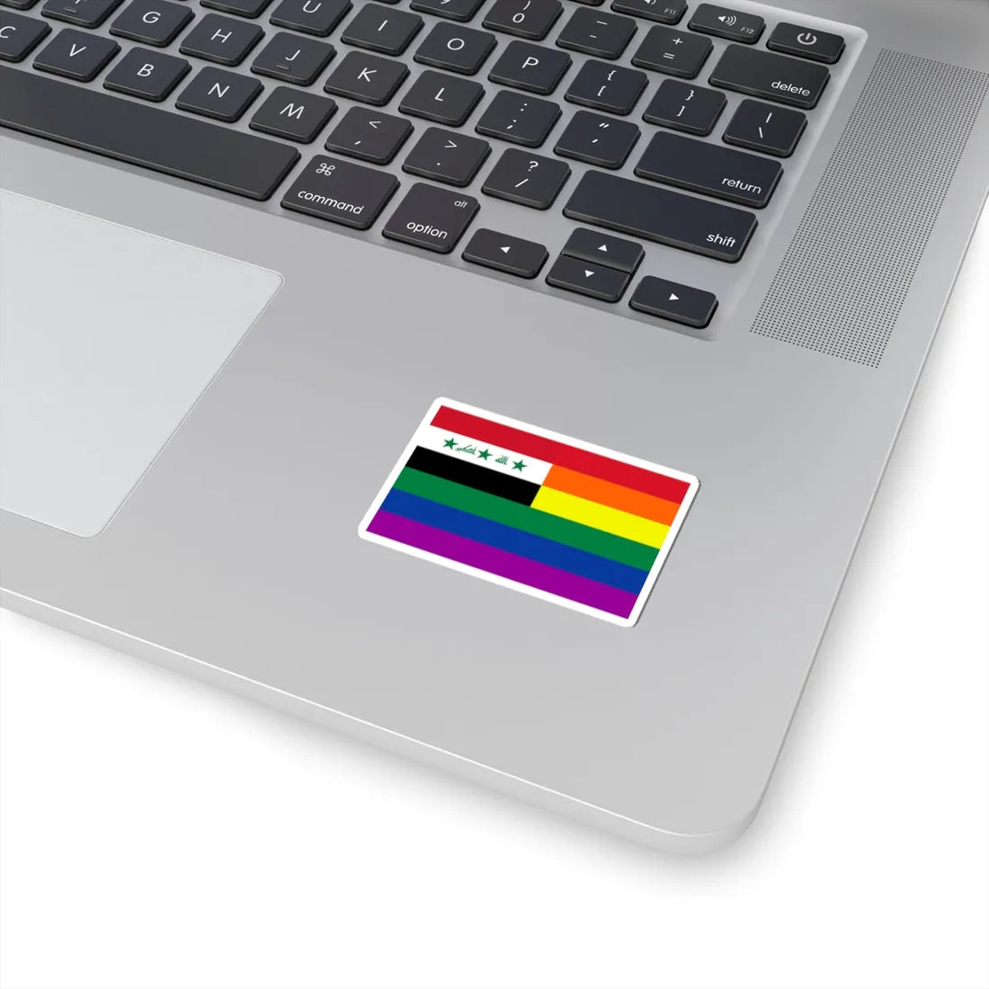 Iraq Rainbow Flag 2004-2008 (Iraq) STICKER Vinyl Kiss-Cut Decal - The Sticker Space