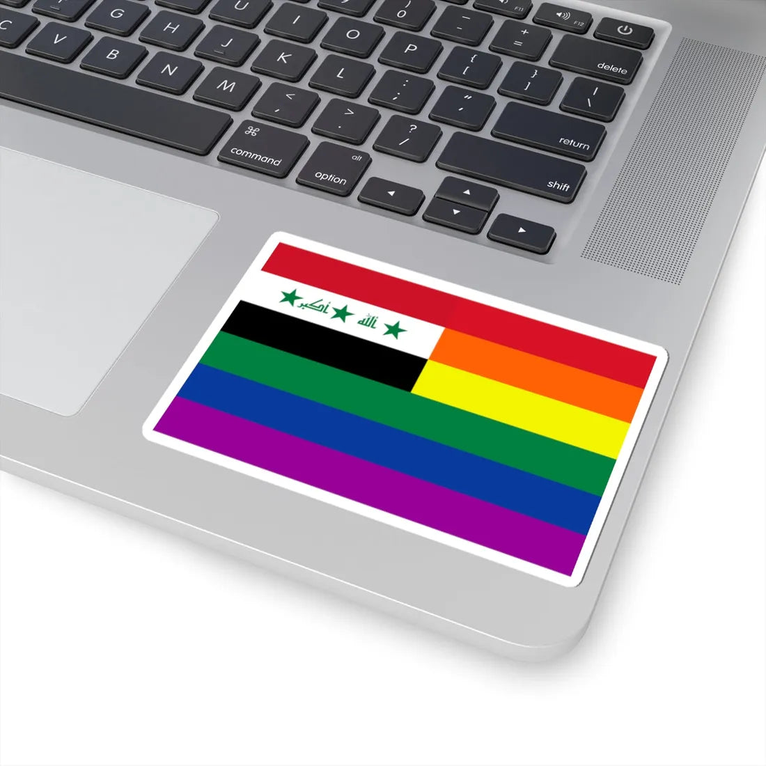 Iraq Rainbow Flag 2004-2008 (Iraq) STICKER Vinyl Kiss-Cut Decal - The Sticker Space