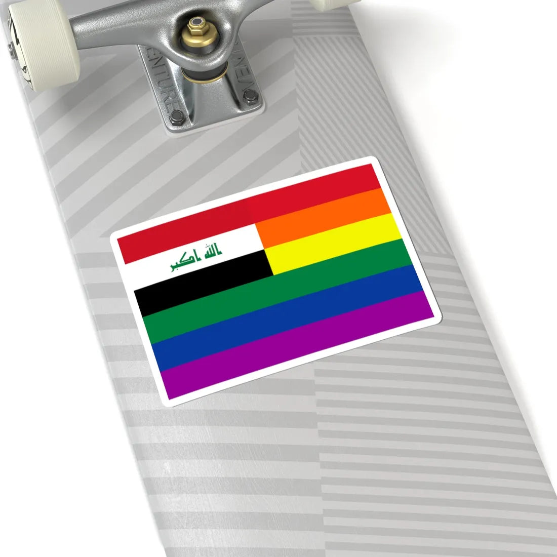 Iraq Rainbow Flag (Iraq) STICKER Vinyl Kiss-Cut Decal - The Sticker Space