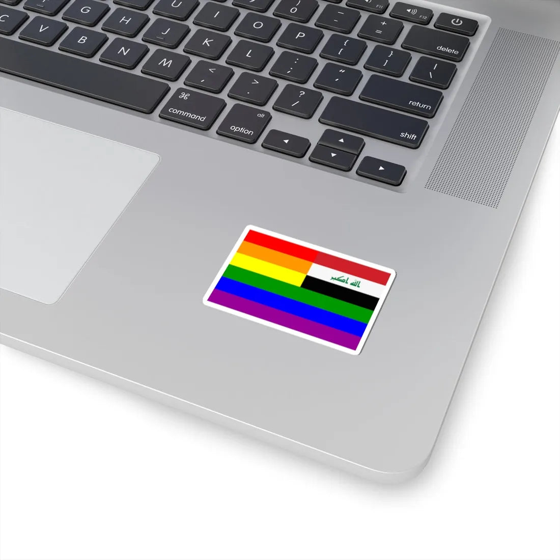 Iraq Rainbow Flag reverse (Iraq) STICKER Vinyl Kiss-Cut Decal - The Sticker Space