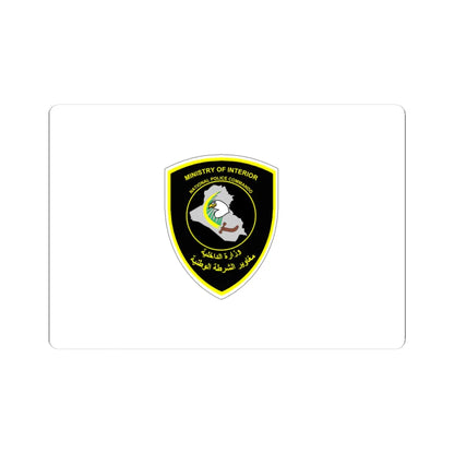 Iraqi Federal Police Flag (Iraq) STICKER Vinyl Kiss-Cut Decal 3 Inch White - The Sticker Space