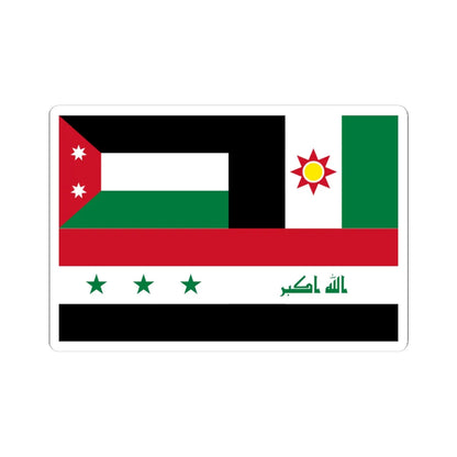 Iraqi Flag Montage (Iraq) STICKER Vinyl Kiss-Cut Decal 4 Inch White - The Sticker Space