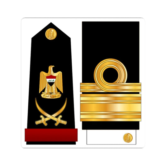 IraqNavyRankInsignia 4 (Iraq) (Military Rank) STICKER Vinyl Kiss-Cut Decal 2 Inch White - The Sticker Space