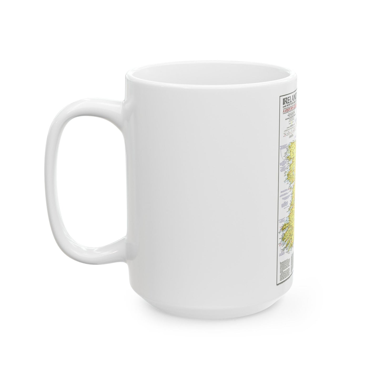 Ireland - A Visitor's Guide (1981) (Map) White Coffee Mug-The Sticker Space