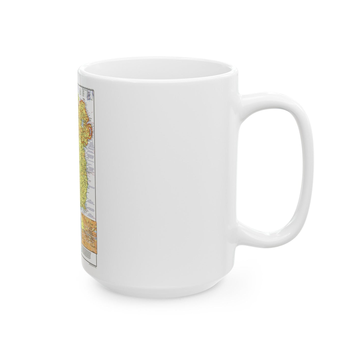 Ireland - A Visitor's Guide (1981) (Map) White Coffee Mug-The Sticker Space