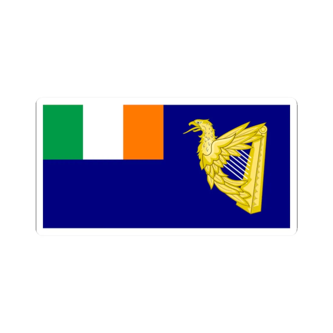 Ireland Ensign (Ireland) STICKER Vinyl Kiss-Cut Decal 2 Inch White - The Sticker Space