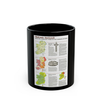 Ireland - Historic Pre-Christian to the Modern Day (1981) (Map) Black Coffee Mug-11oz-The Sticker Space