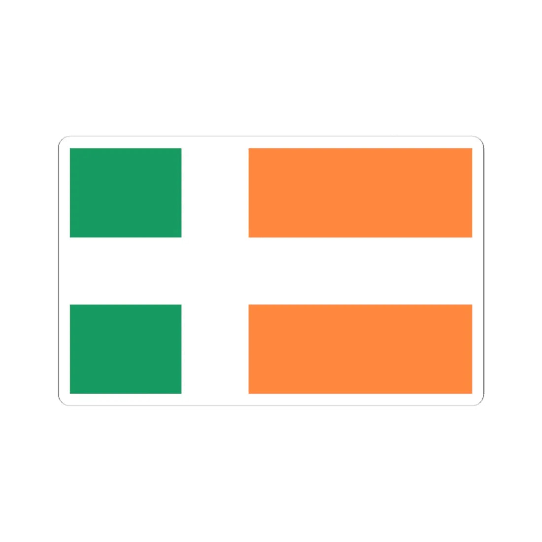 Ireland Nordic flag proposal (Ireland) STICKER Vinyl Kiss-Cut Decal 4 Inch White - The Sticker Space