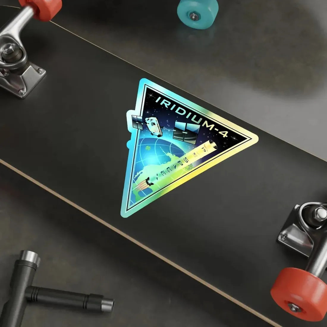 Iridium-4 (SpaceX) Holographic STICKER Die-Cut Vinyl Decal - The Sticker Space