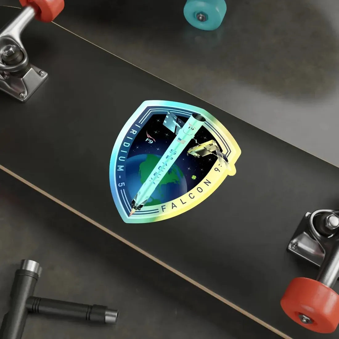 Iridium-5 (SpaceX) Holographic STICKER Die-Cut Vinyl Decal - The Sticker Space