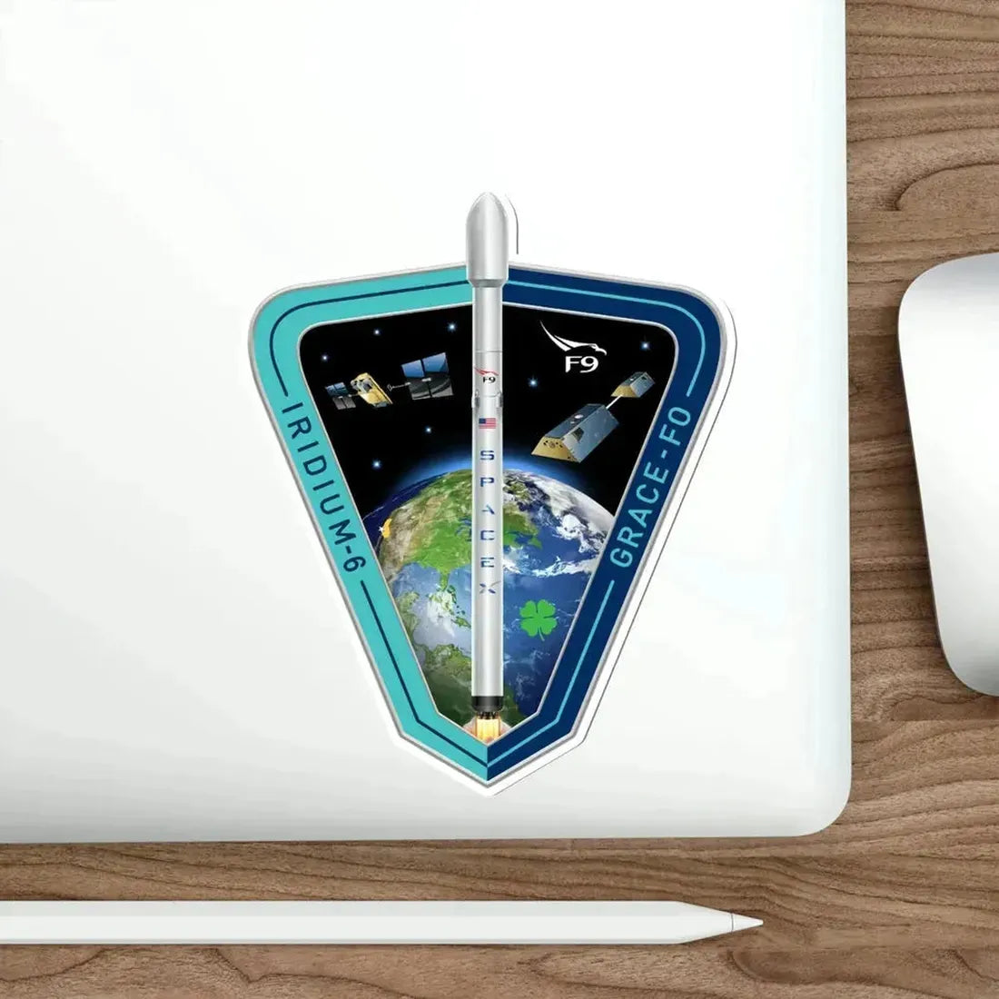 Iridium-6 GRACE-FO (SpaceX) STICKER Vinyl Die-Cut Decal - The Sticker Space
