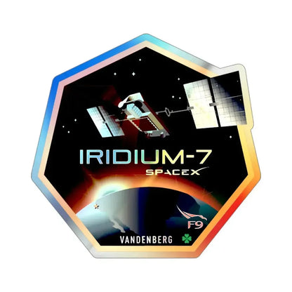 Iridium-7 (SpaceX) Holographic STICKER Die-Cut Vinyl Decal 3 Inch Holographic - The Sticker Space