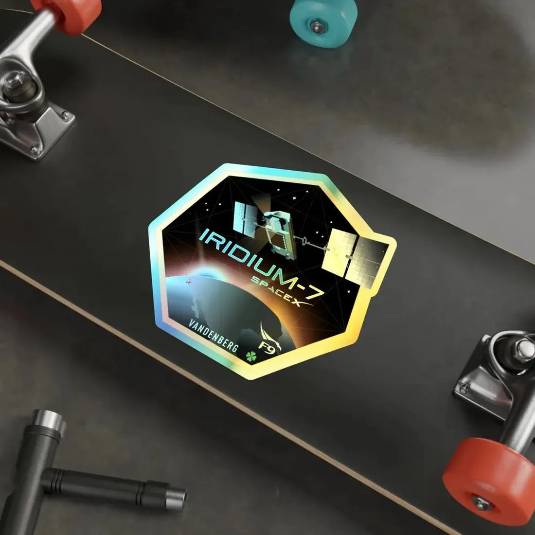 Iridium-7 (SpaceX) Holographic STICKER Die-Cut Vinyl Decal - The Sticker Space