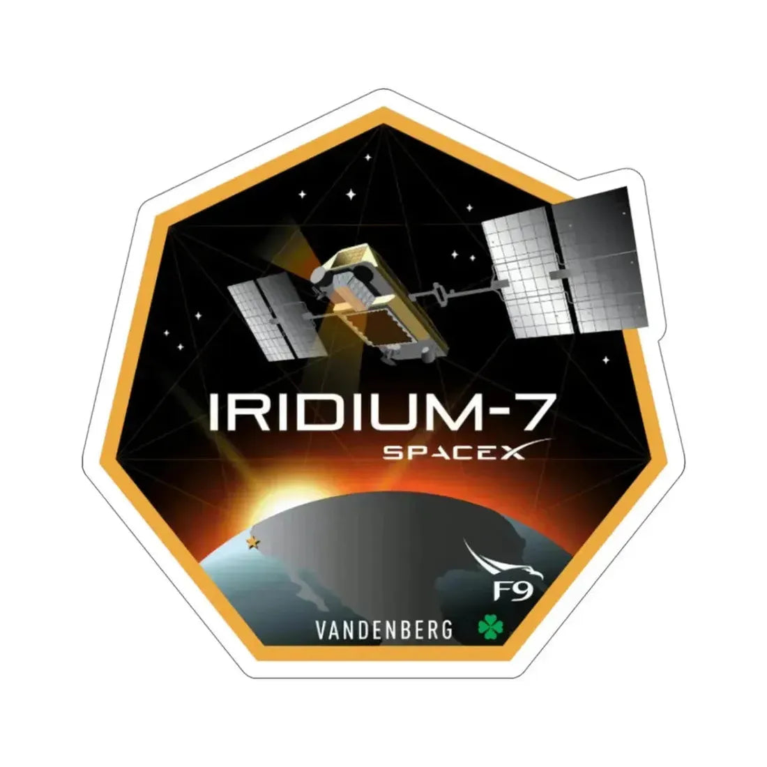 Iridium-7 (SpaceX) STICKER Vinyl Die-Cut Decal 4 Inch - The Sticker Space