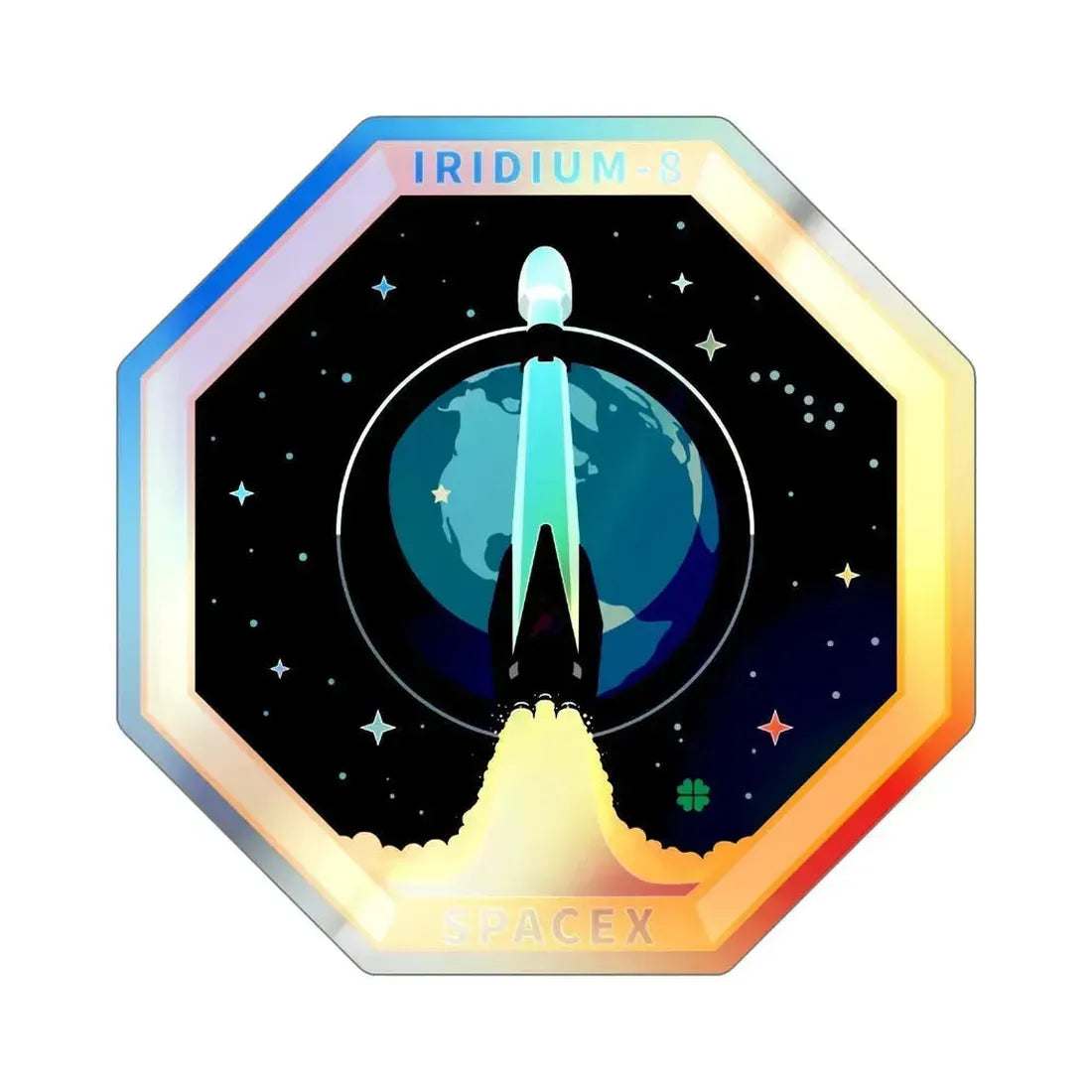 Iridium-8 (SpaceX) Holographic STICKER Die-Cut Vinyl Decal 5 Inch Holographic - The Sticker Space