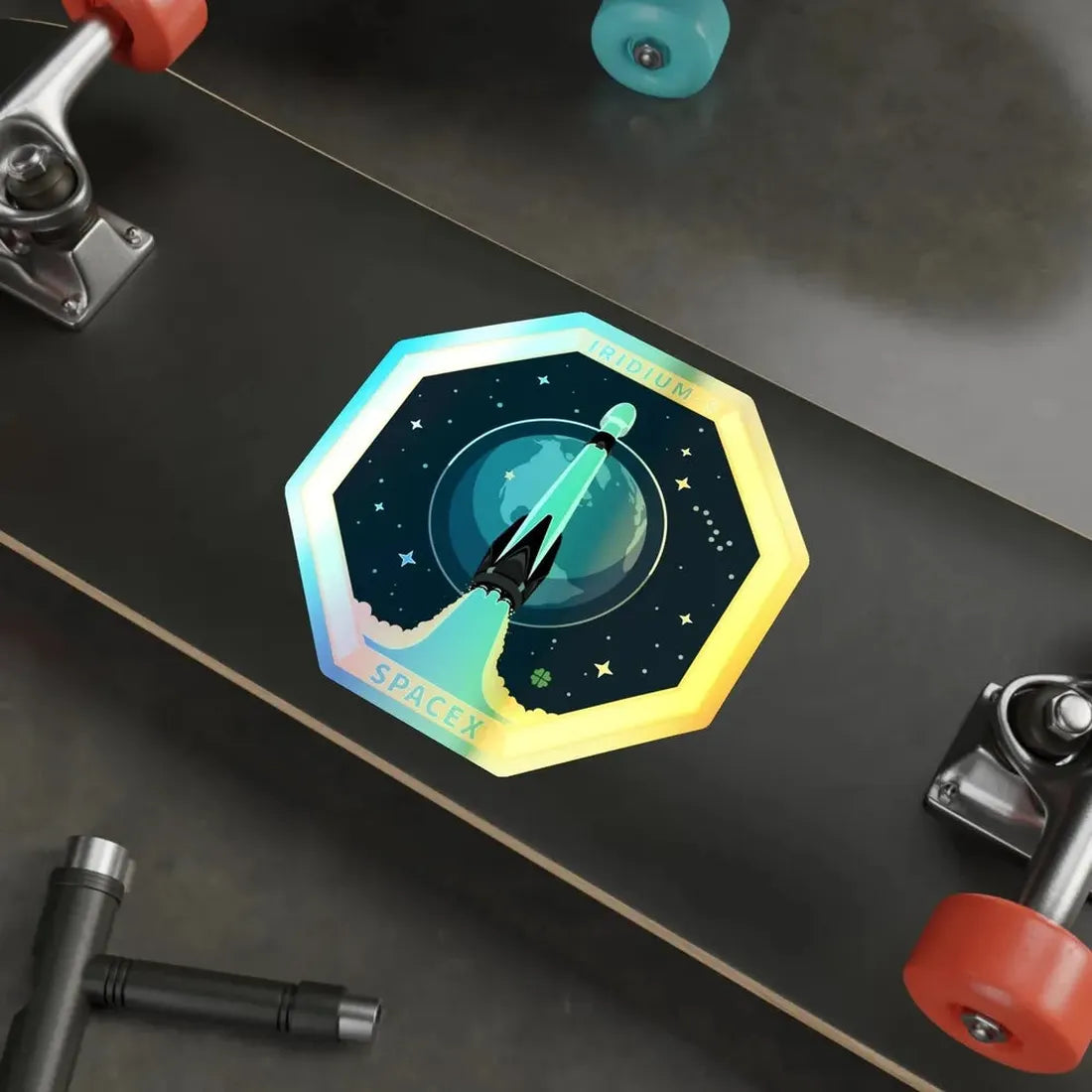 Iridium-8 (SpaceX) Holographic STICKER Die-Cut Vinyl Decal - The Sticker Space