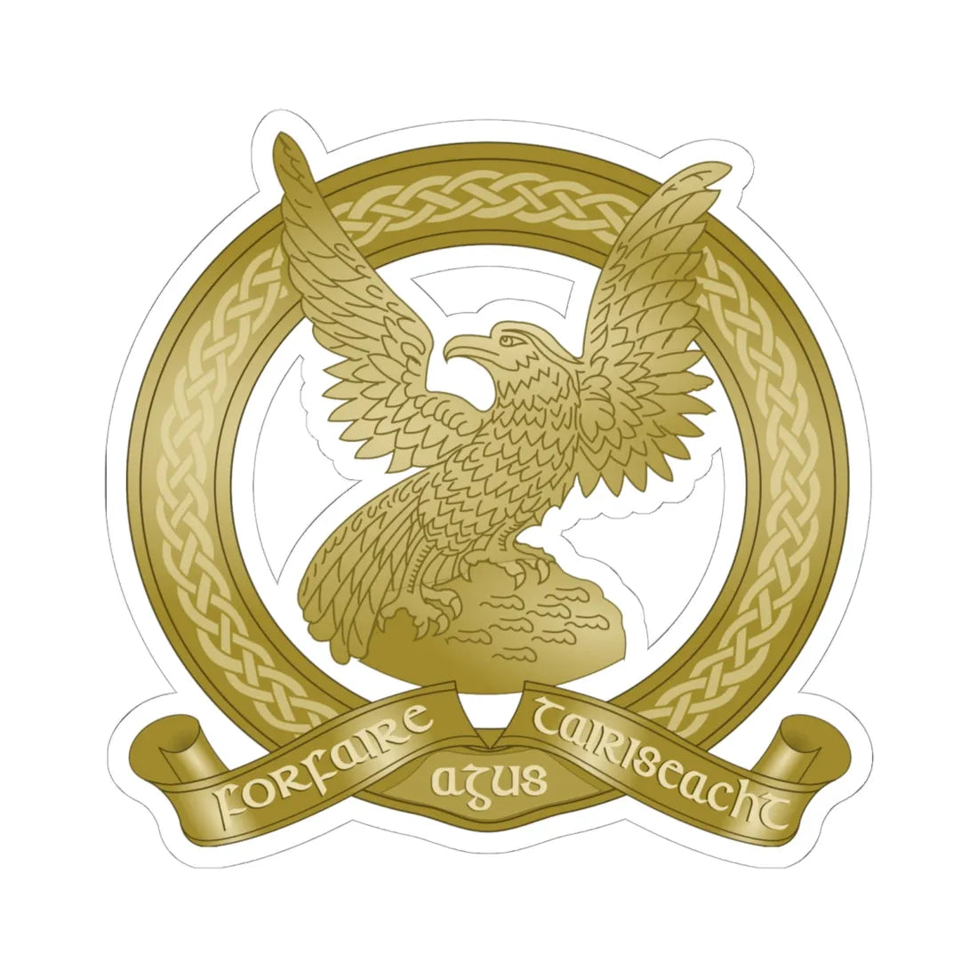 Irish Air Corps insignia (Ireland) (Coat of Arms) STICKER Vinyl Kiss-Cut Decal 6 Inch White - The Sticker Space
