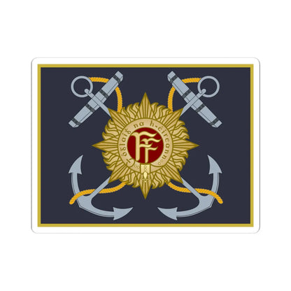 Irish Naval Service Colour (Ireland) STICKER Vinyl Kiss-Cut Decal 4 Inch White - The Sticker Space