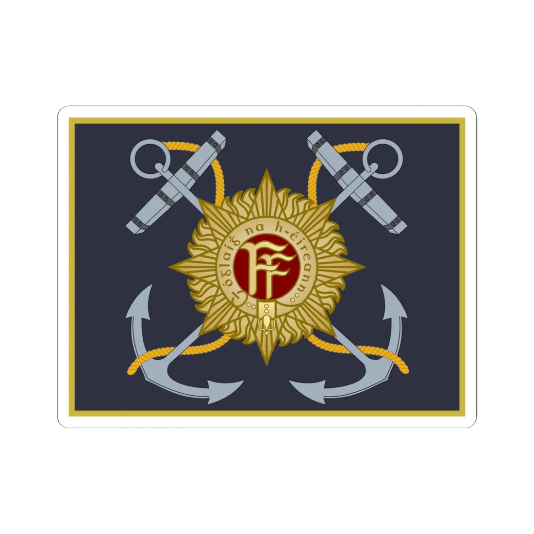 Irish Naval Service Colour (Ireland) STICKER Vinyl Kiss-Cut Decal 6 Inch White - The Sticker Space