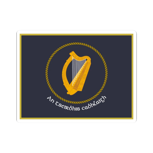 Irish Naval Service Flag (Ireland) STICKER Vinyl Kiss-Cut Decal 2 Inch White - The Sticker Space