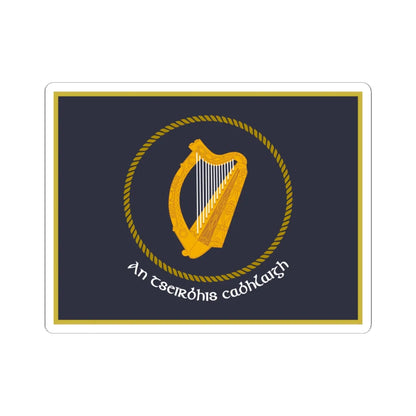 Irish Naval Service Flag (Ireland) STICKER Vinyl Kiss-Cut Decal 6 Inch White - The Sticker Space