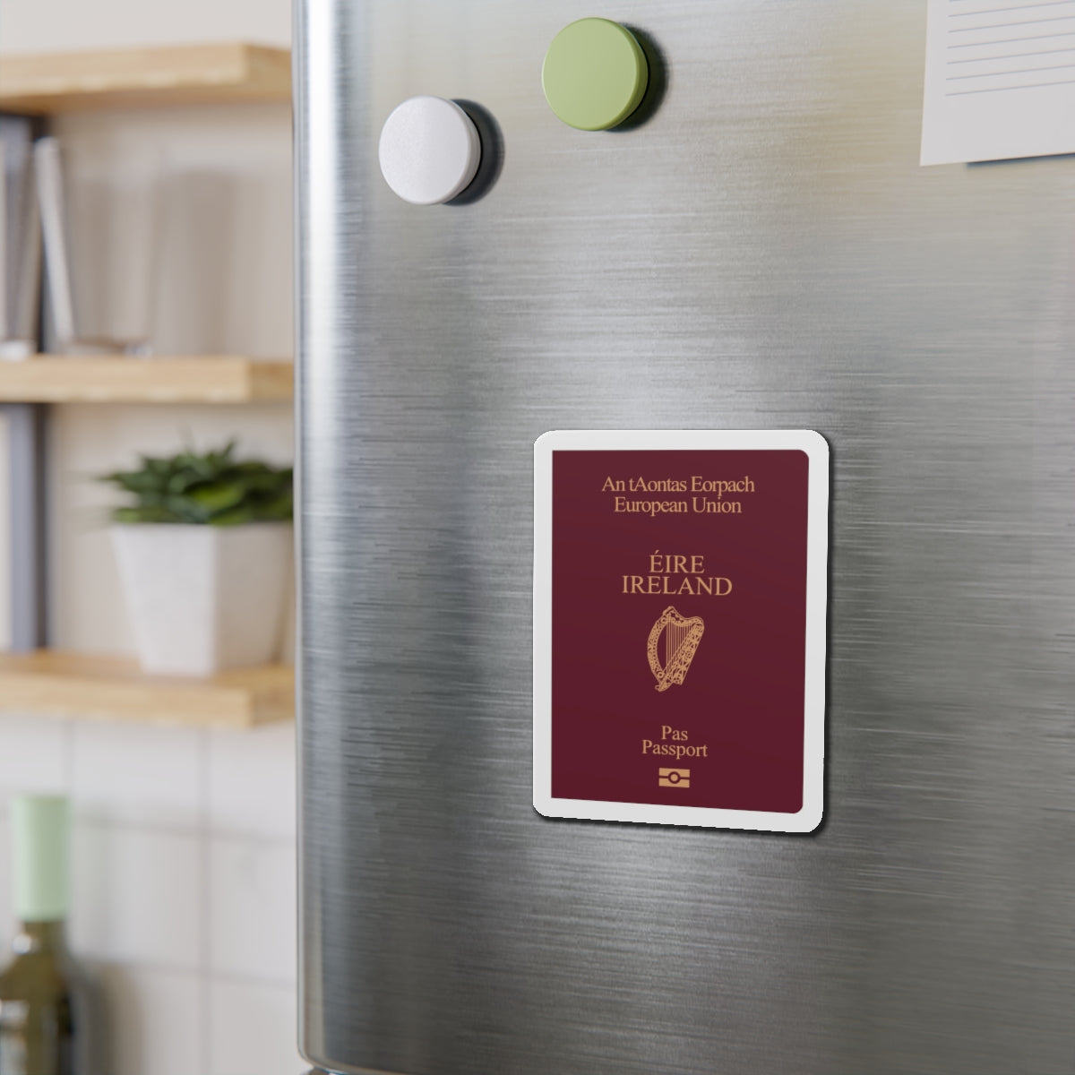 Irish Passport - Die-Cut Magnet-The Sticker Space