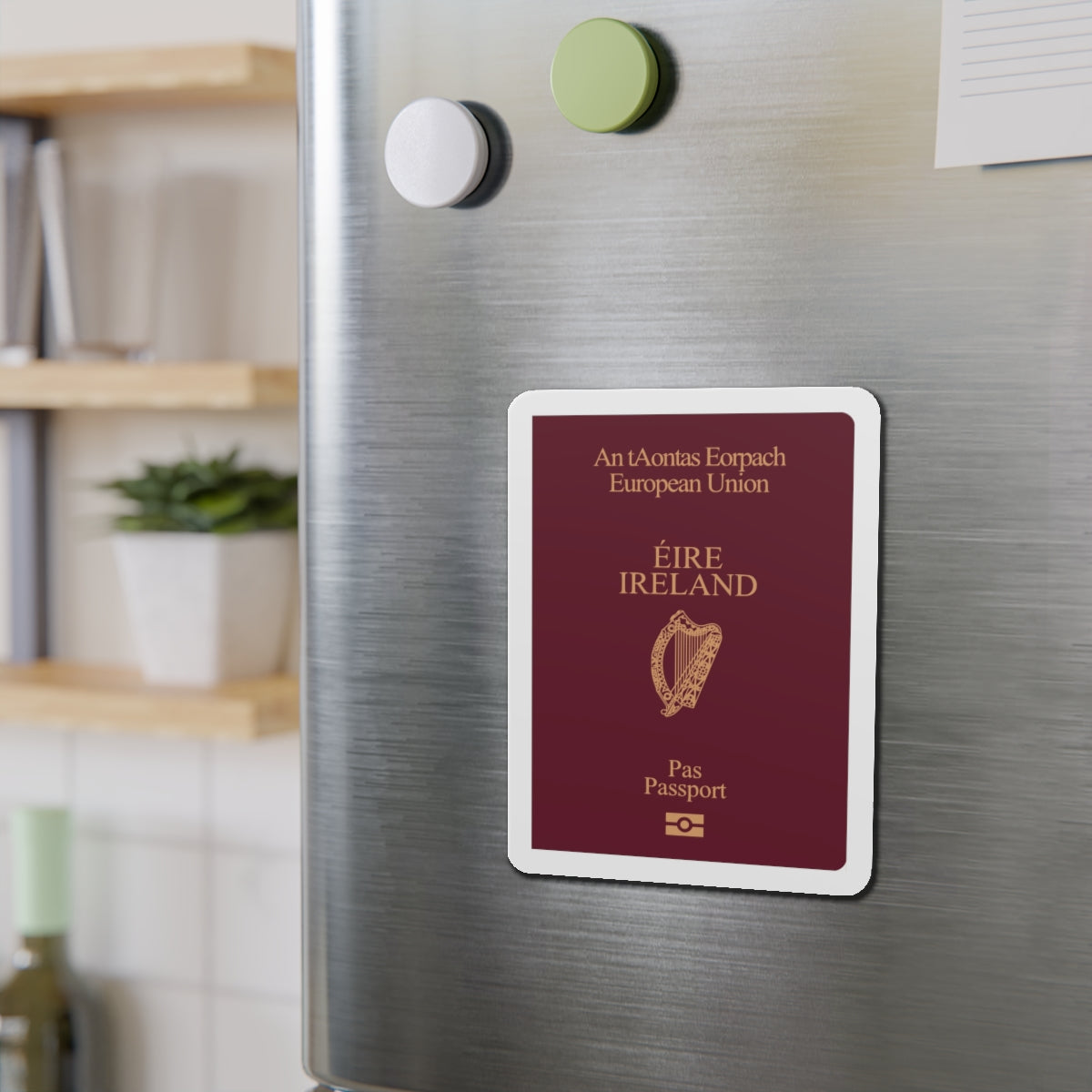 Irish Passport - Die-Cut Magnet-The Sticker Space