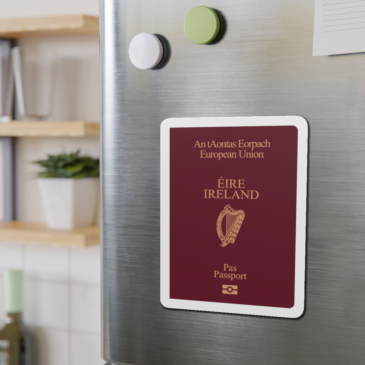 Irish Passport - Die-Cut Magnet-The Sticker Space