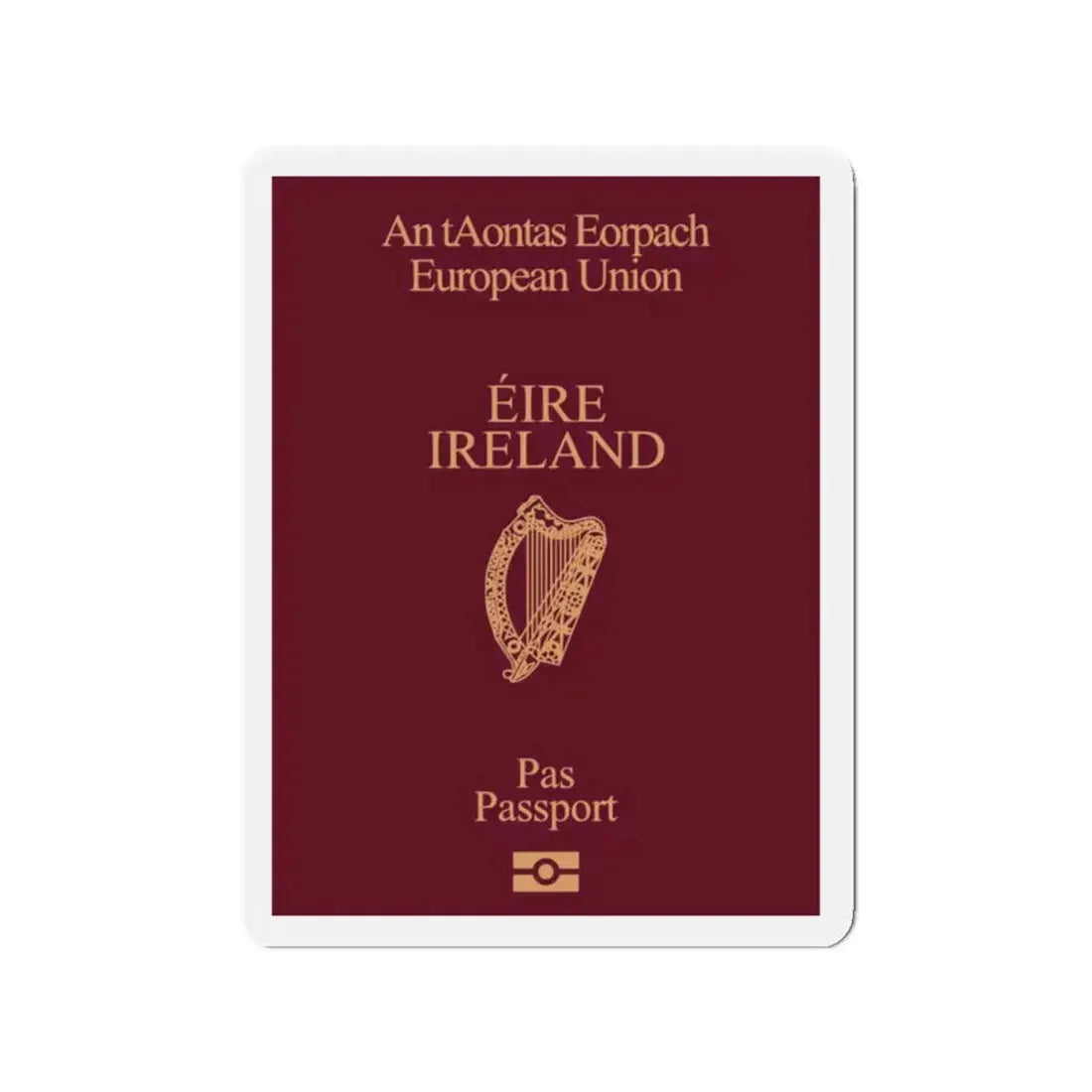 Irish Passport - Refrigerator Magnet 2 Inch - The Sticker Space