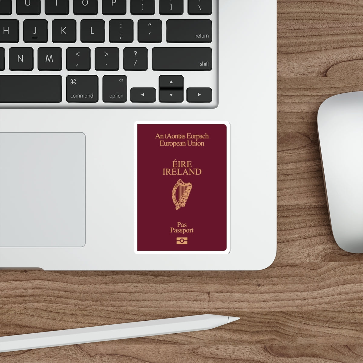 Irish Passport STICKER Vinyl Die-Cut Decal-The Sticker Space