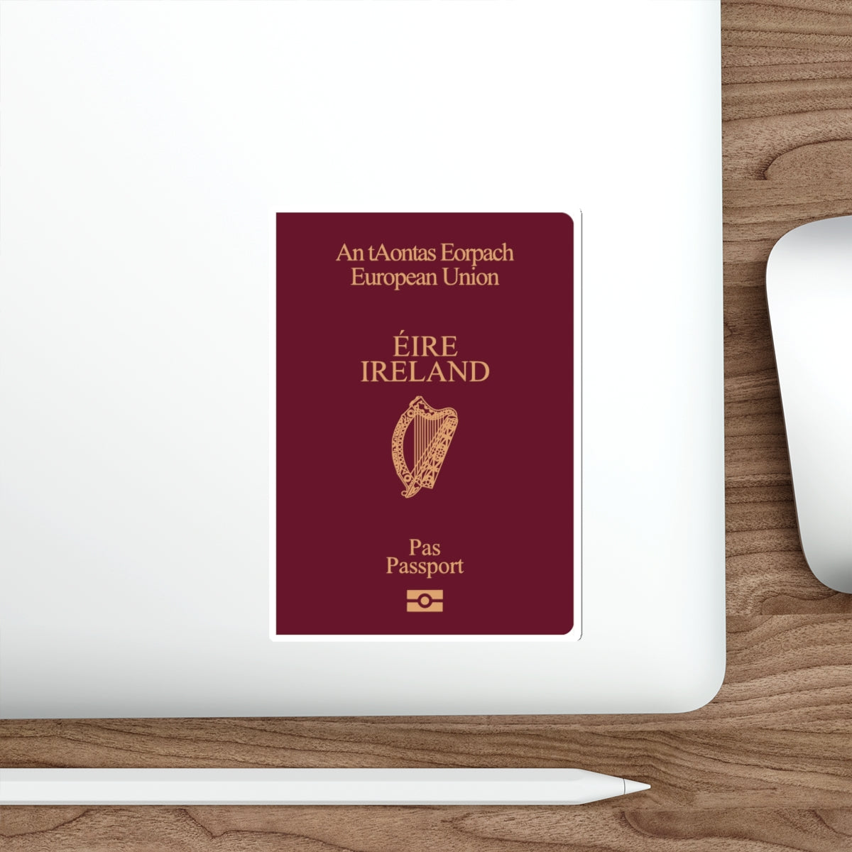 Irish Passport STICKER Vinyl Die-Cut Decal-The Sticker Space