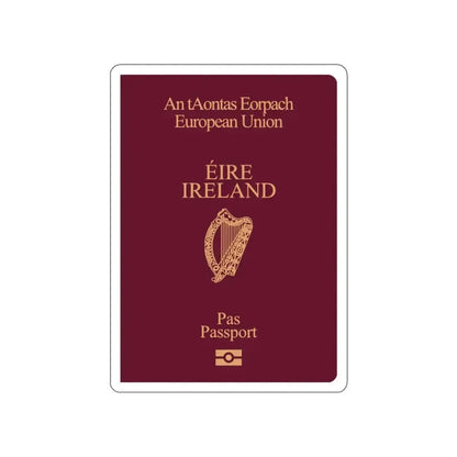 Irish Passport STICKER Vinyl Die-Cut Decal 3 Inch - The Sticker Space